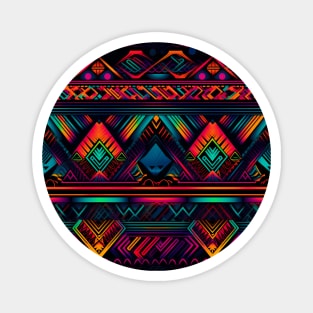 Neon Geometric Pattern Magnet